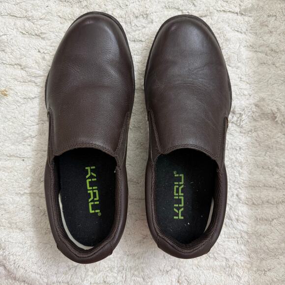 Kuru Kivi Brown Leather Slip On Loafers Casual Comfort Arch Support Brown Sz 9.5 - Picture 2 of 9